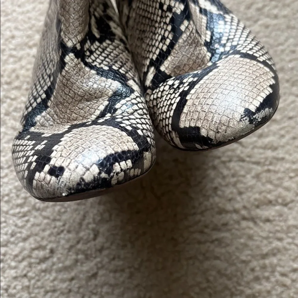 J. Crew Sadie Boots in Snake-Embossed Leather Sz 9.5